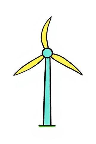 風(fēng)力發(fā)電機(jī)圖片簡筆畫，風(fēng)力發(fā)電機(jī)圖片大全