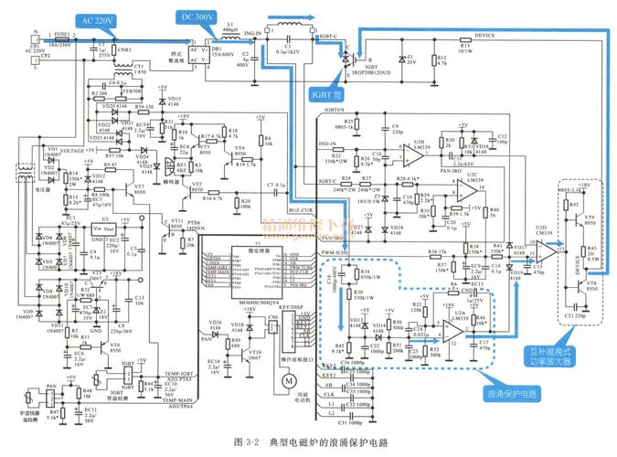 電磁爐維修線路圖并講解圖，電磁爐維修電路圖資料